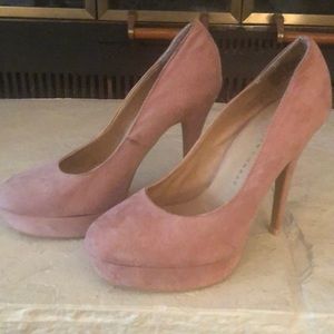 Lauren Conrad pink suede heels